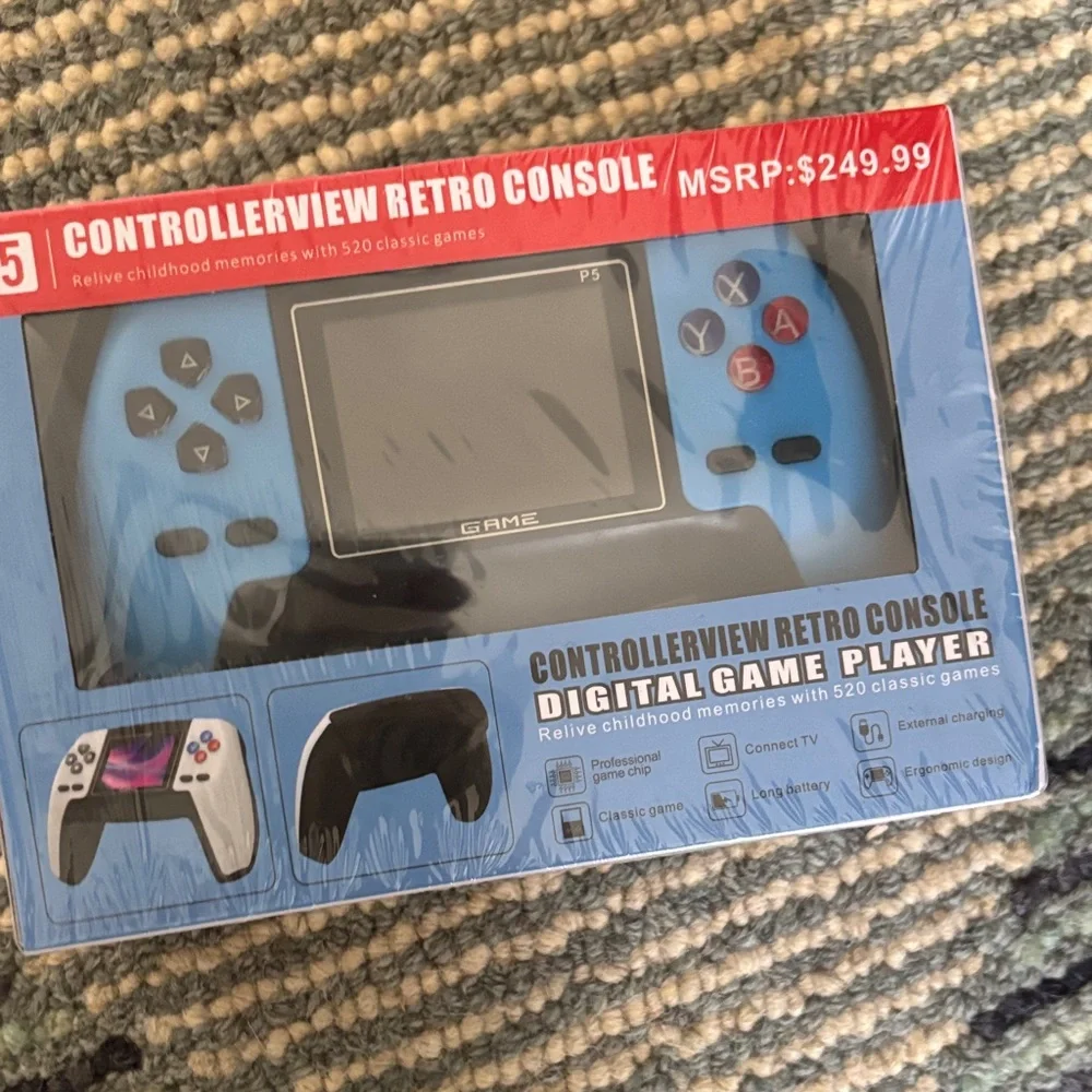 Blue Retro Console Digital Game Player